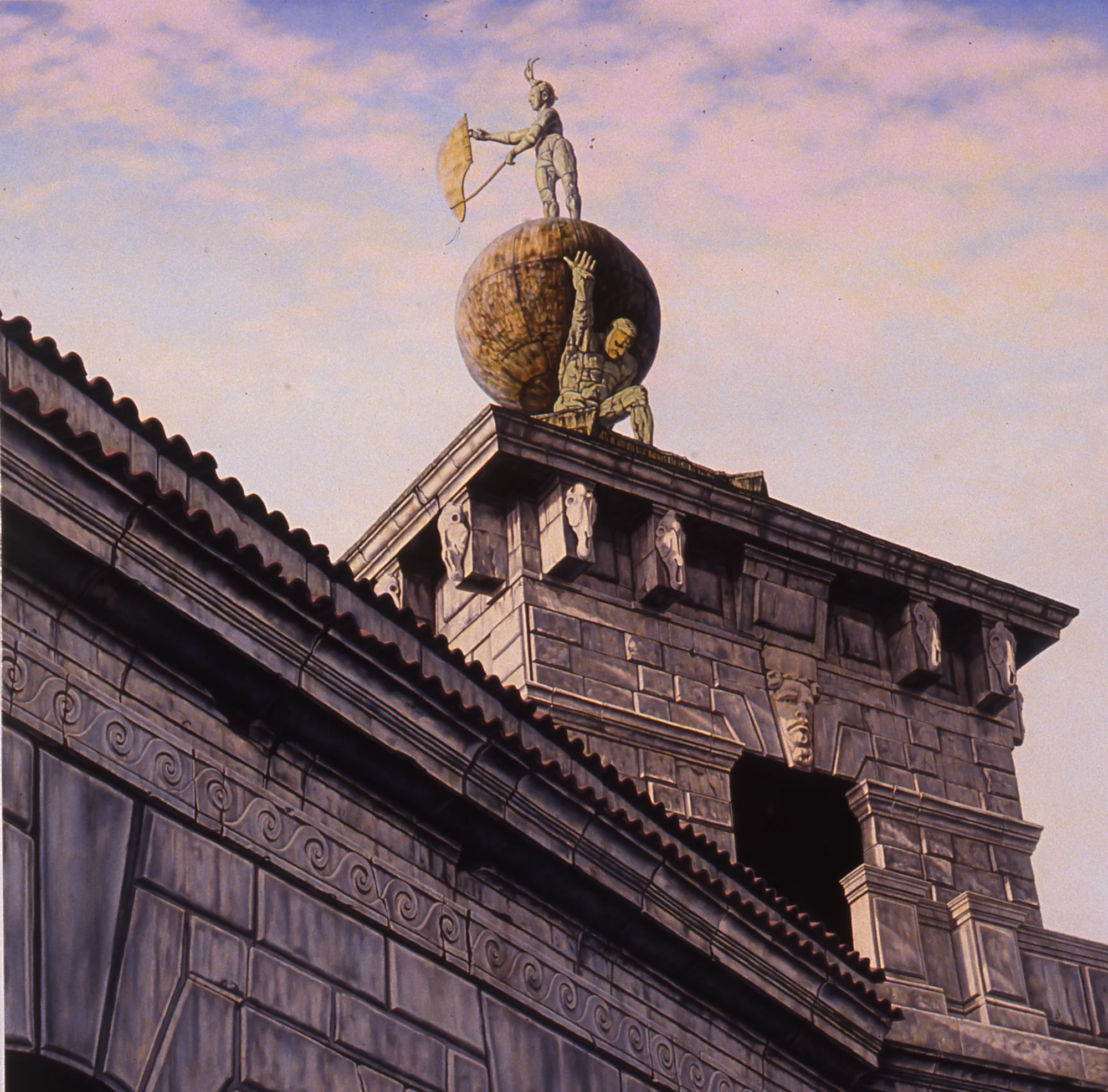  Dogana Di Mare, PM,&nbsp;24"x24", 1999, Oil on Masonite, Collection: Bruce Schroeher, NY 