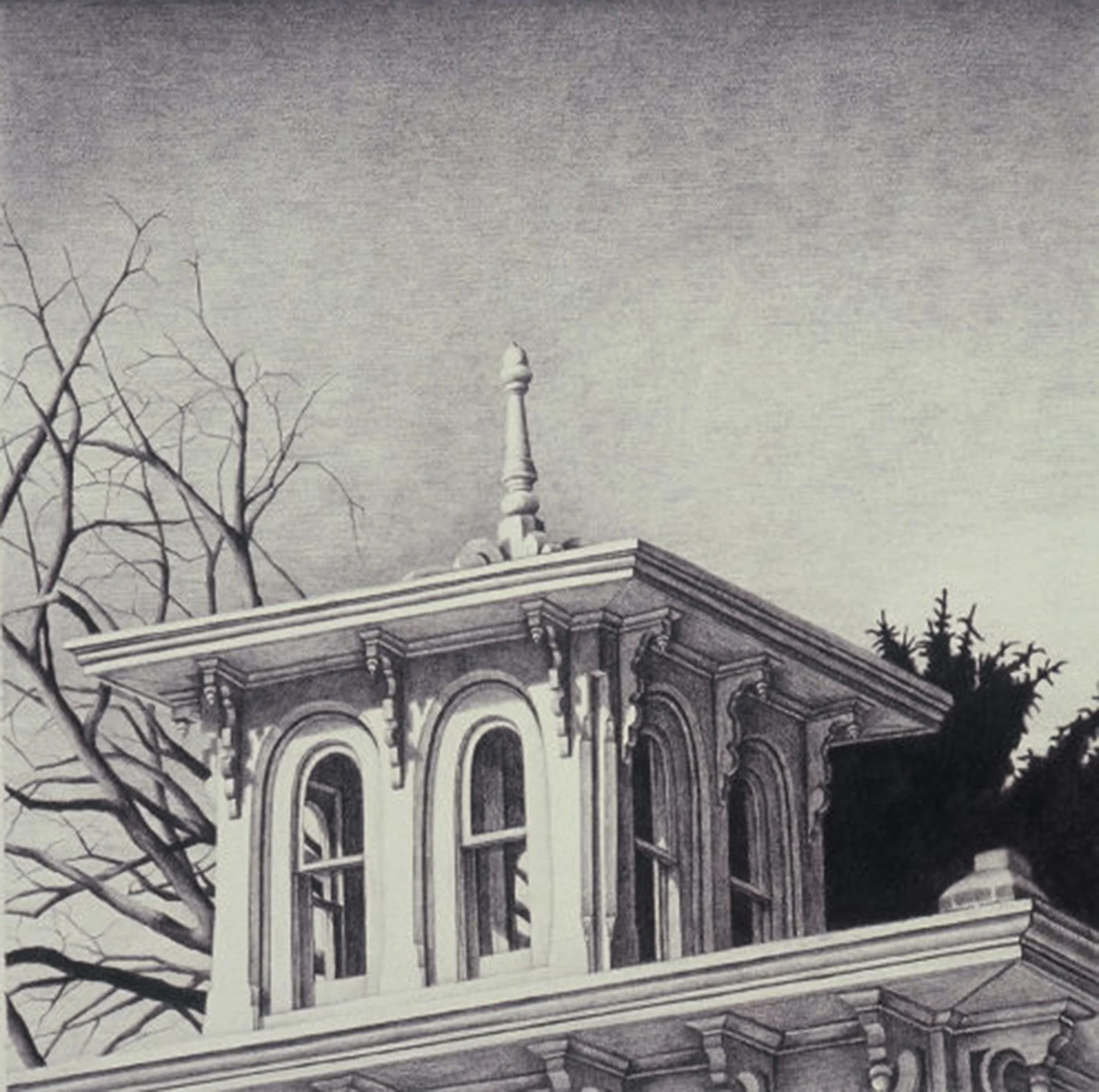 Route 44 East, 6"x6", 1990, Graphite on Paper, Price On Request