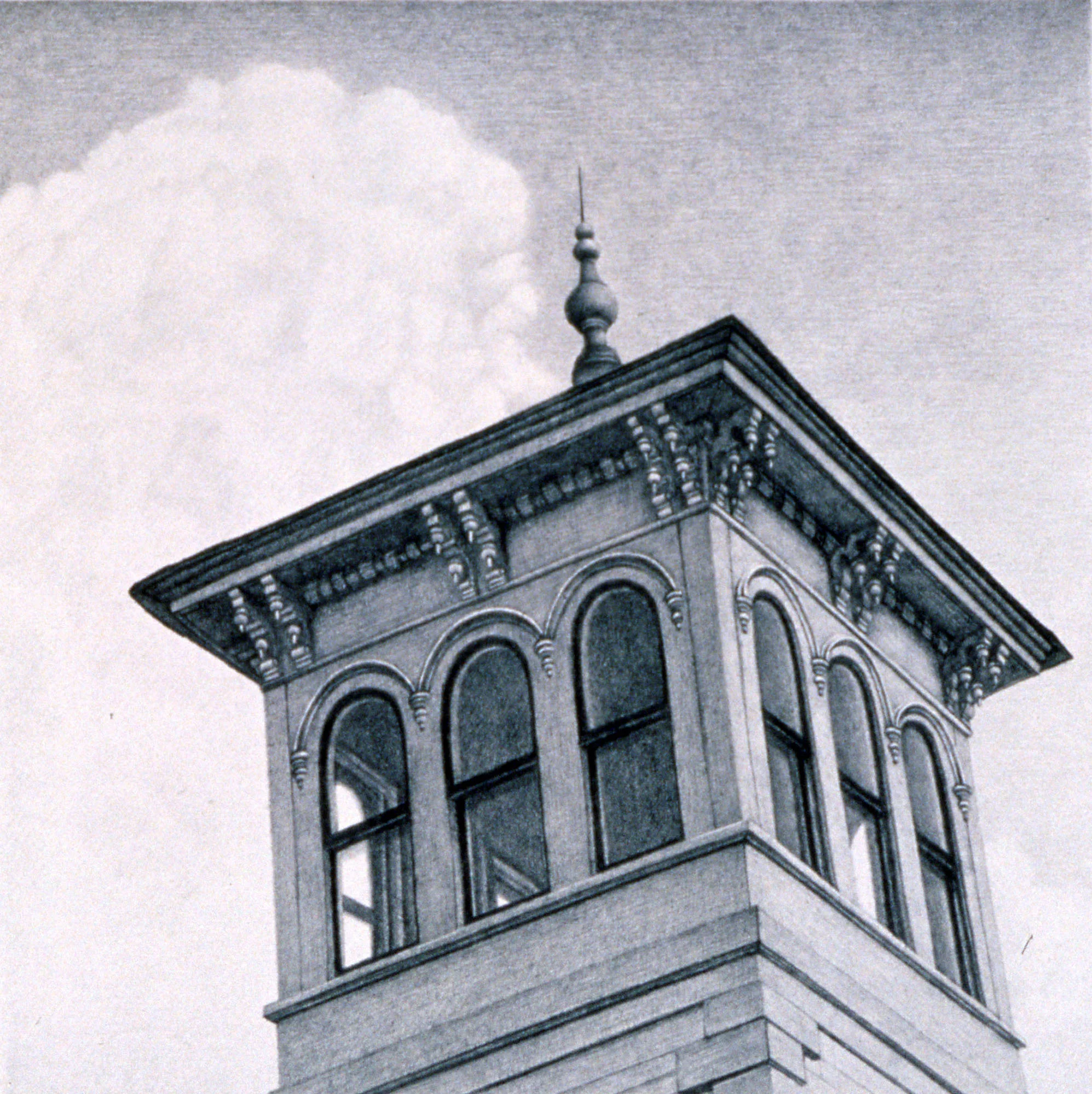  Route 7, 6"x6", 1990,&nbsp;Graphite on Paper,&nbsp;Collection: Tom and Leslie Sullivan, New York 