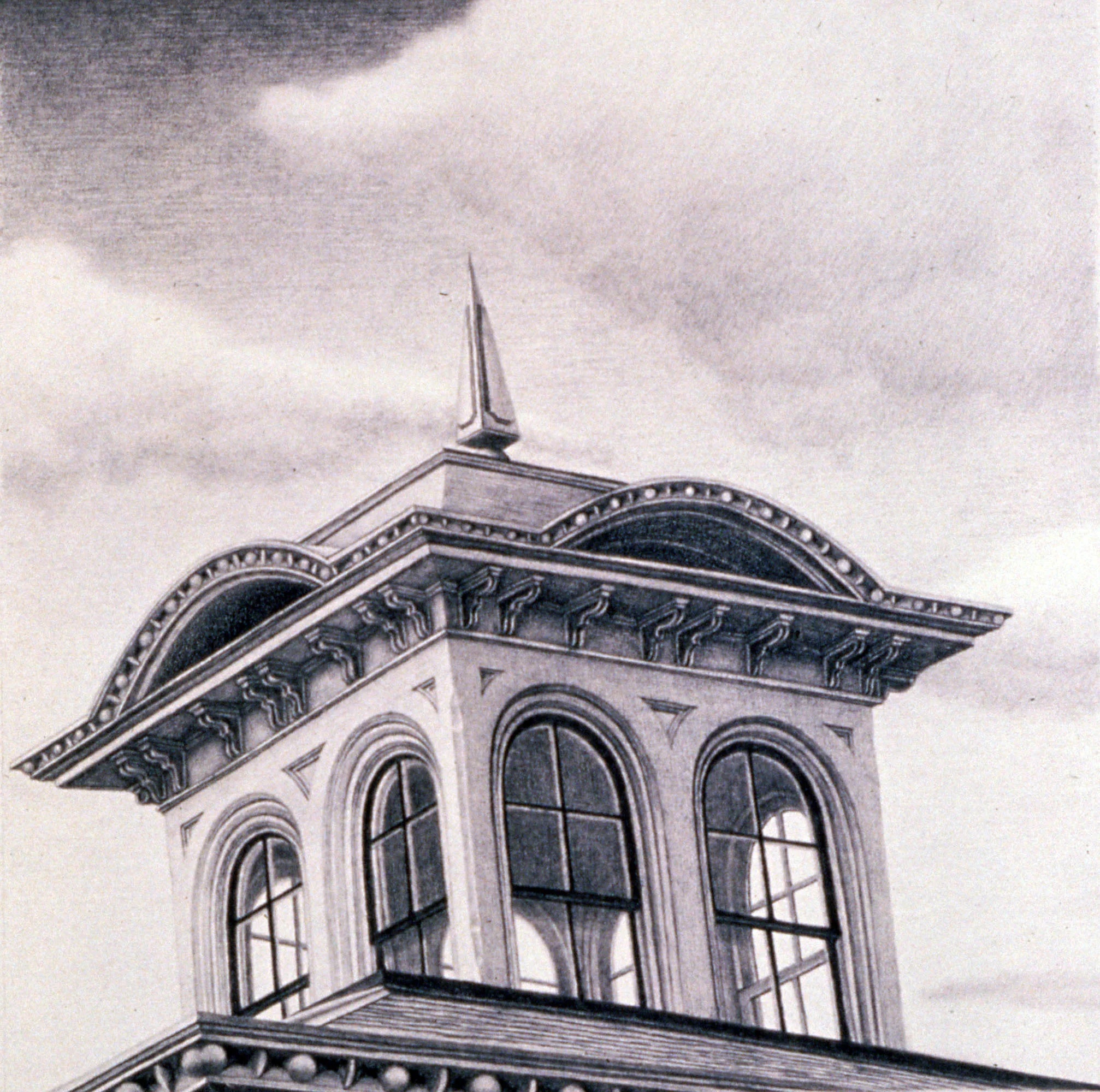  Route 44 West, 6"x6", 1990,&nbsp;Graphite on Paper,&nbsp;Collection: Judith Bookbinder, New York 