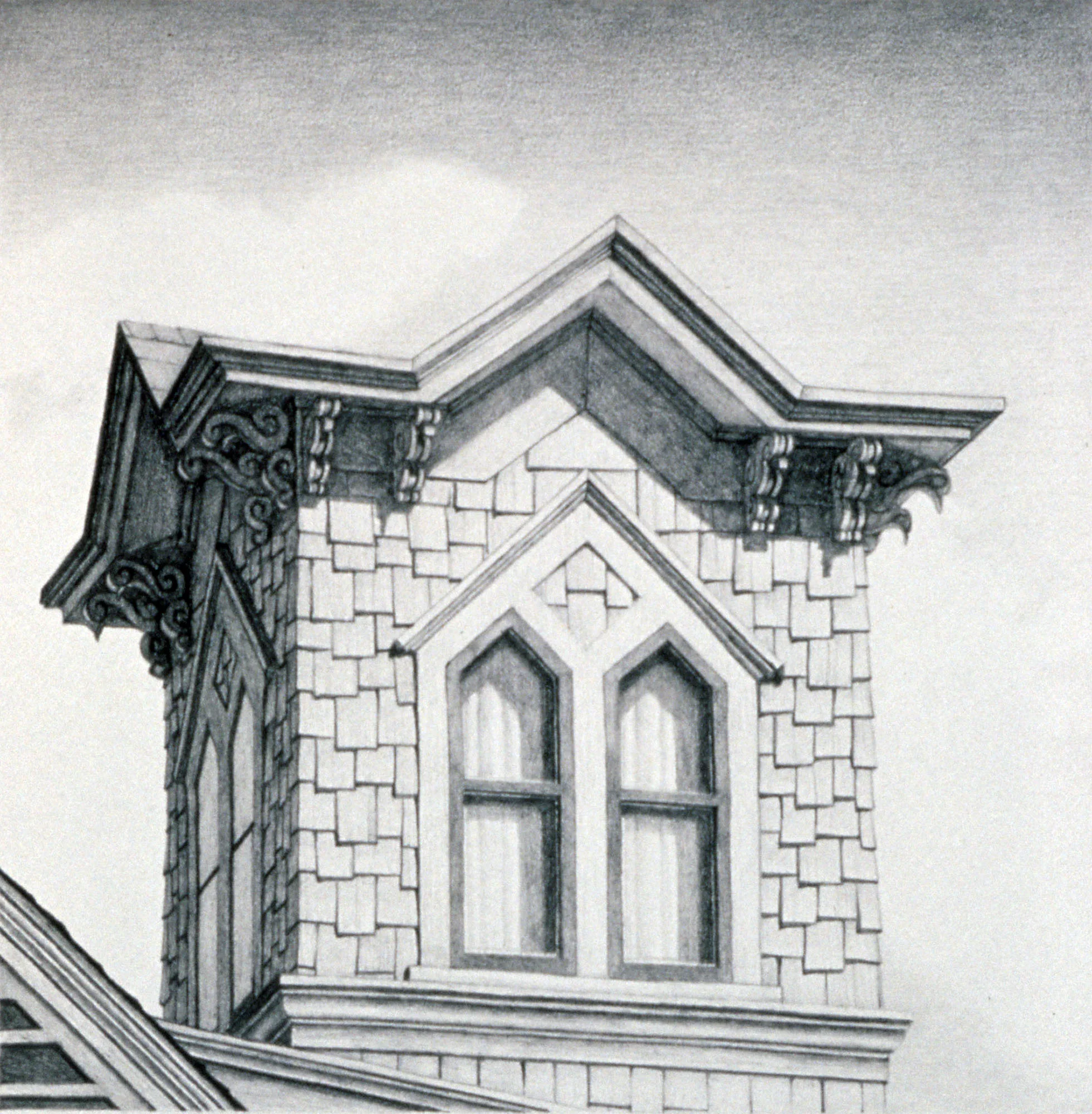  Glen Street, 6"x6" 1990,&nbsp;Graphite on Paper,&nbsp;Private Collection&nbsp; 