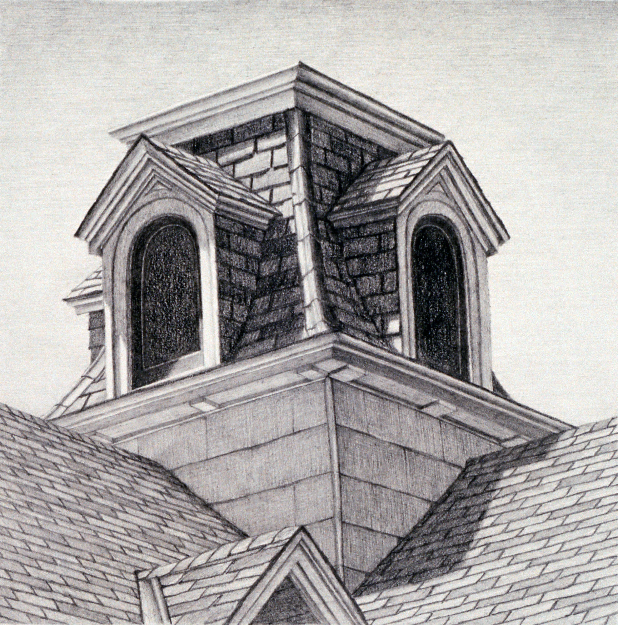  Shelter Island, 6"x6", 1990,&nbsp;Graphite on Paper,&nbsp;Collection: Jim Messer, New York 
