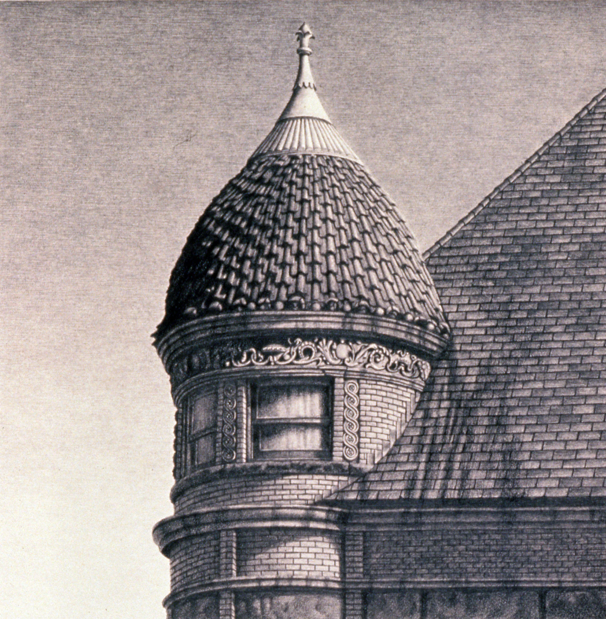  Hartford,&nbsp;6"x6", 1990,&nbsp;Graphite on Paper,&nbsp;Collection: Beverley Bancroft, New York 