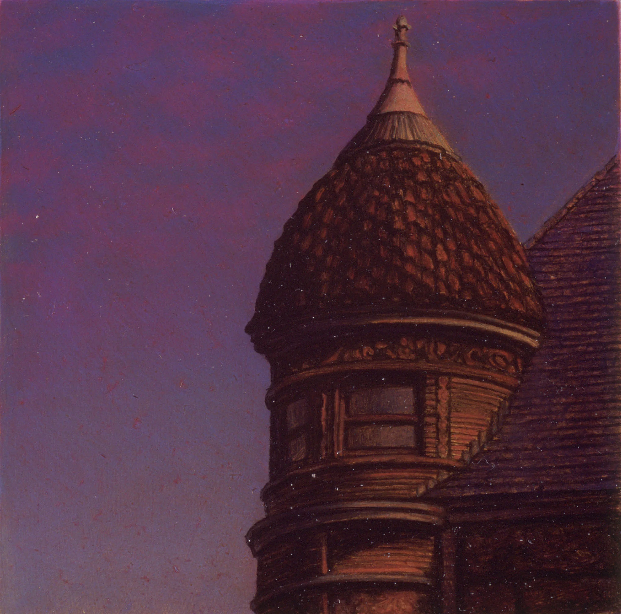  Hartford,&nbsp;2"x2", Oil on Masonite, Collection: Leslie Heller, NY 