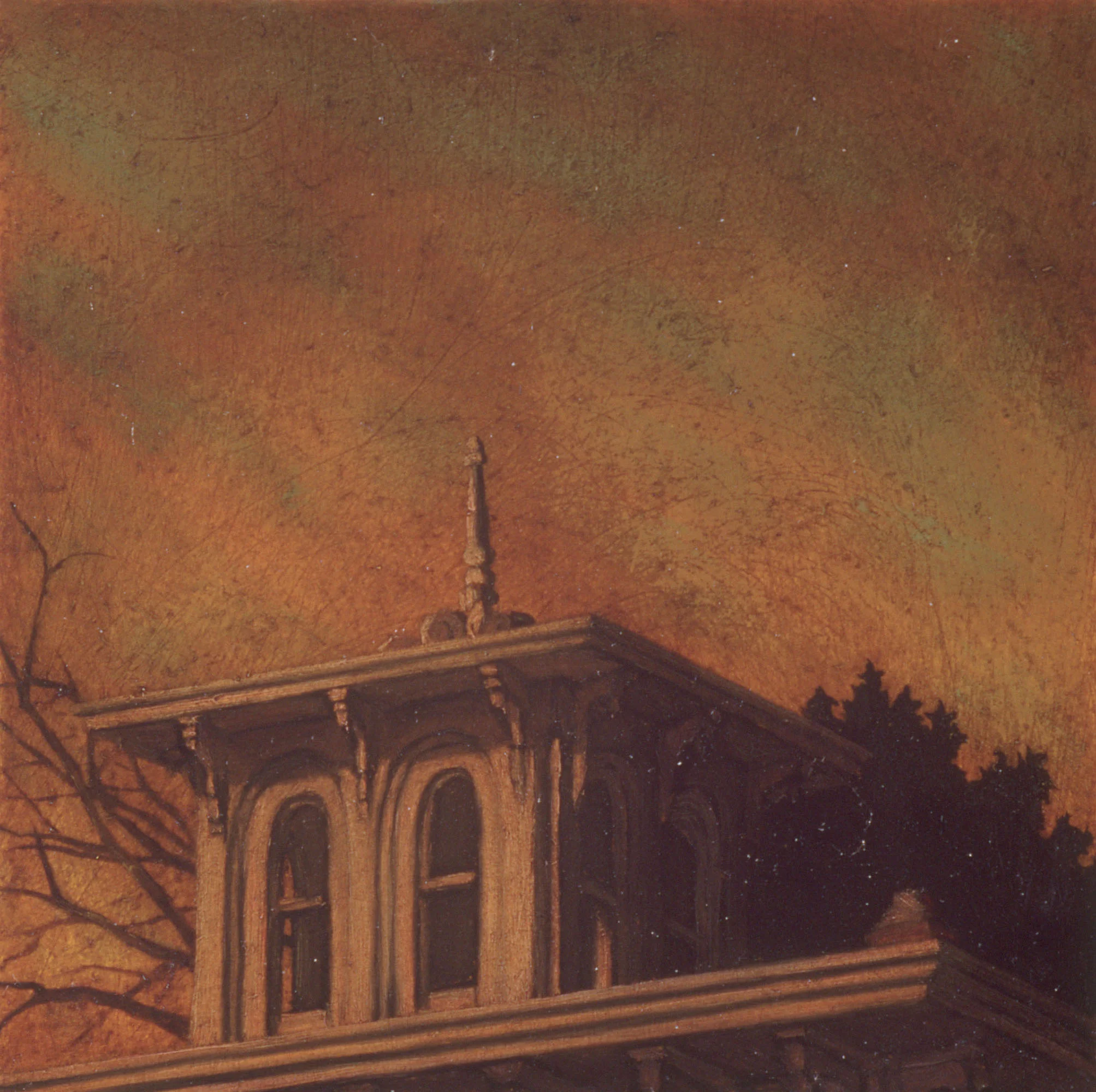  Route 44 East,&nbsp;2"x2", Oil on Masonite, Collection: Leslie Heller, NY 