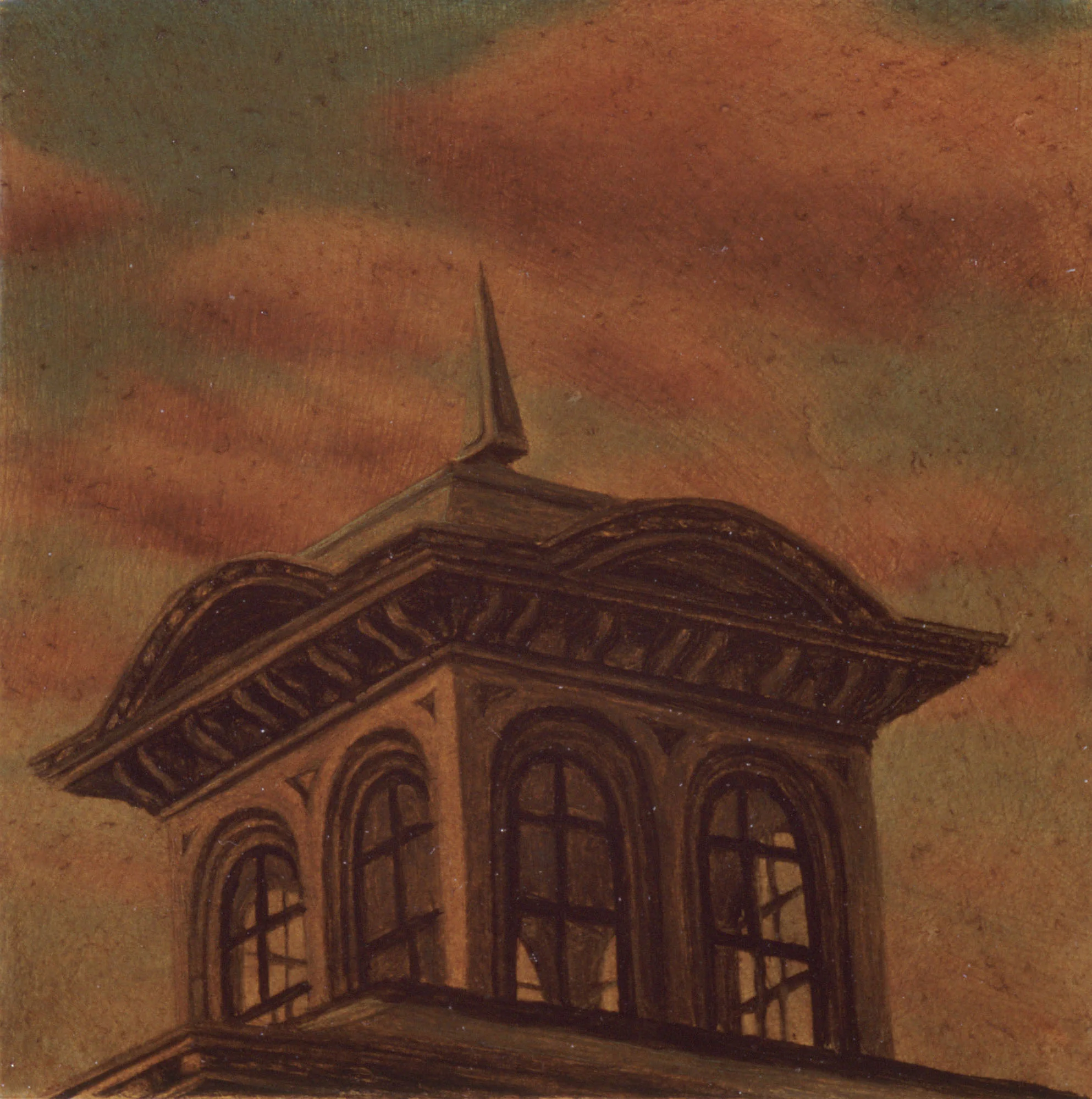  Route 44 West, 2"x2", Oil on Masonite, Collection: Leslie Heller, NY 