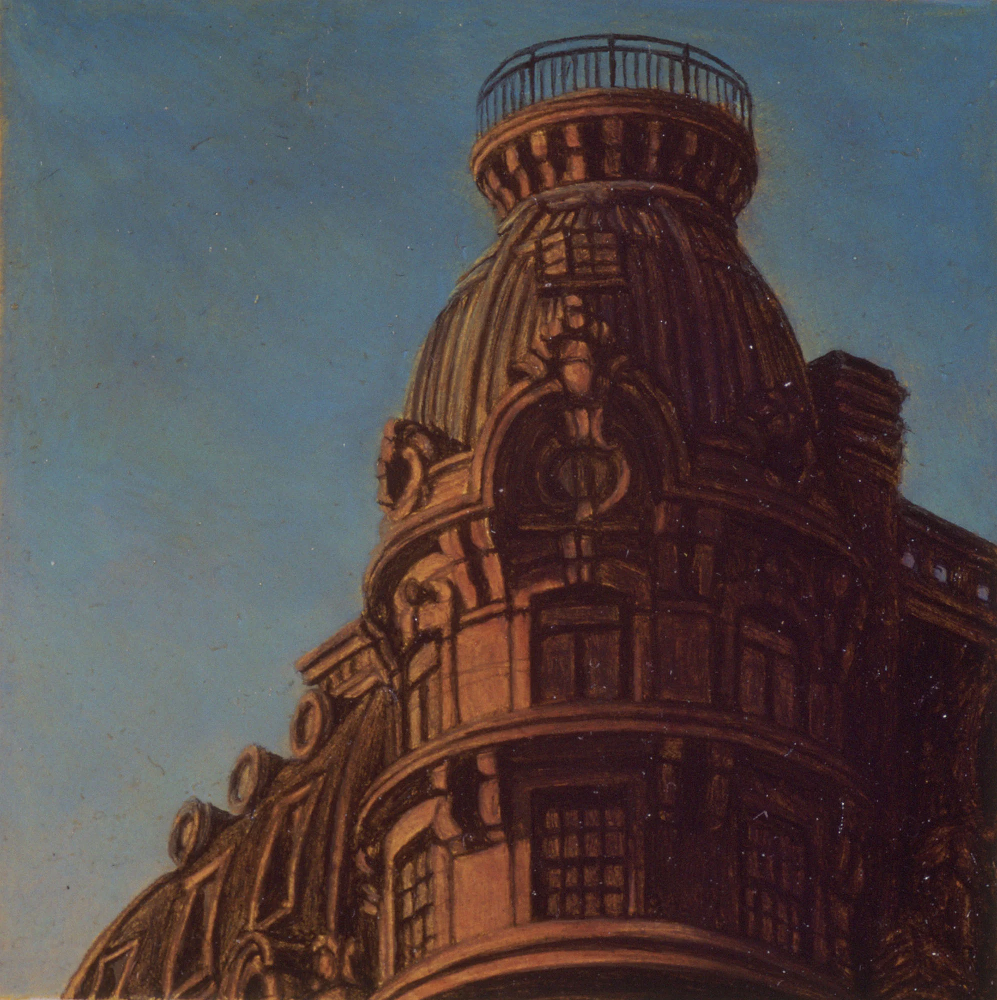  Ansonia,&nbsp;2"x2", Oil on Masonite, Collection: Leslie Heller, NY 