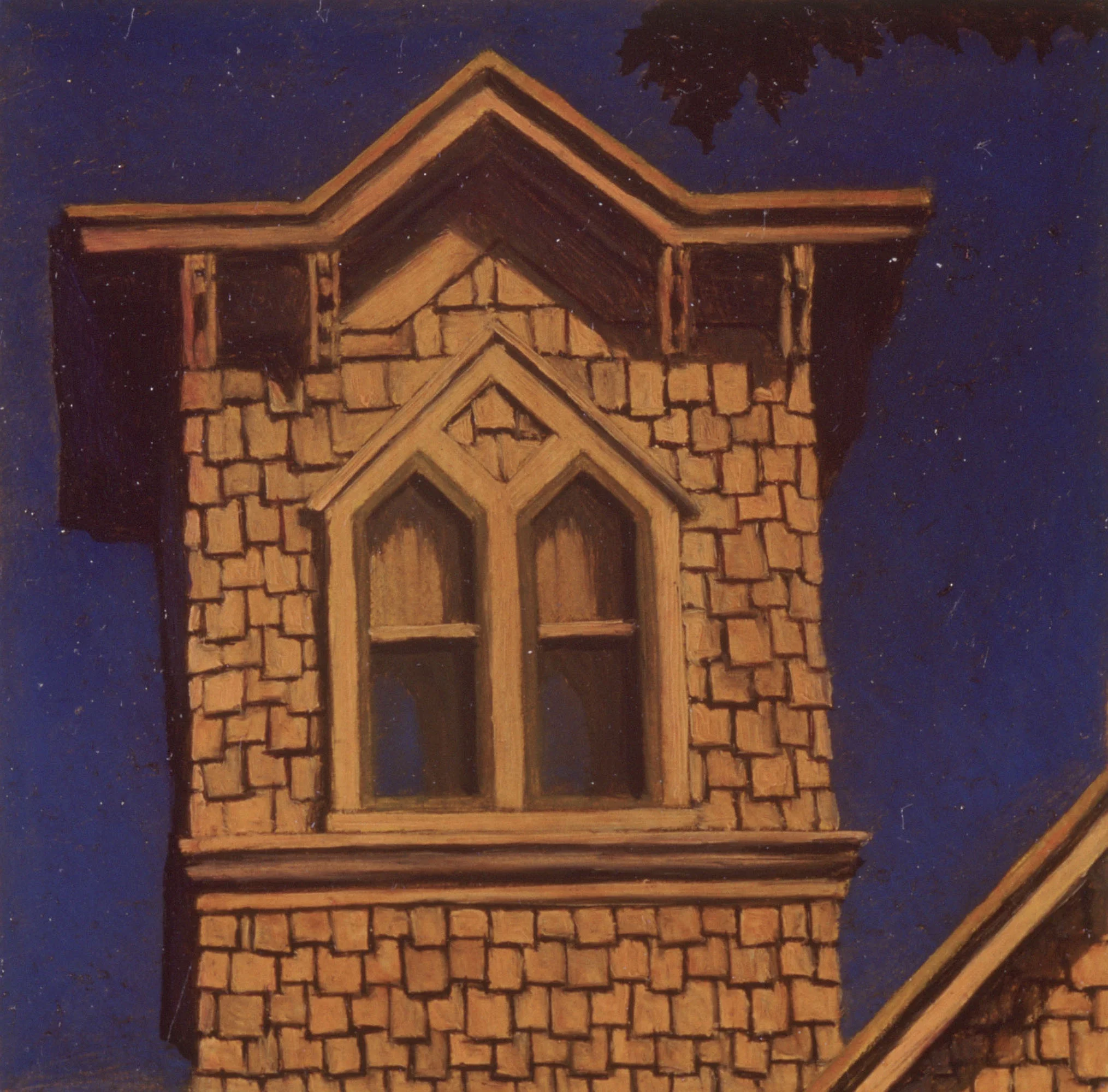  Glen St.,&nbsp;2"x2", Oil on Masonite, Collection: Leslie Heller, NY 