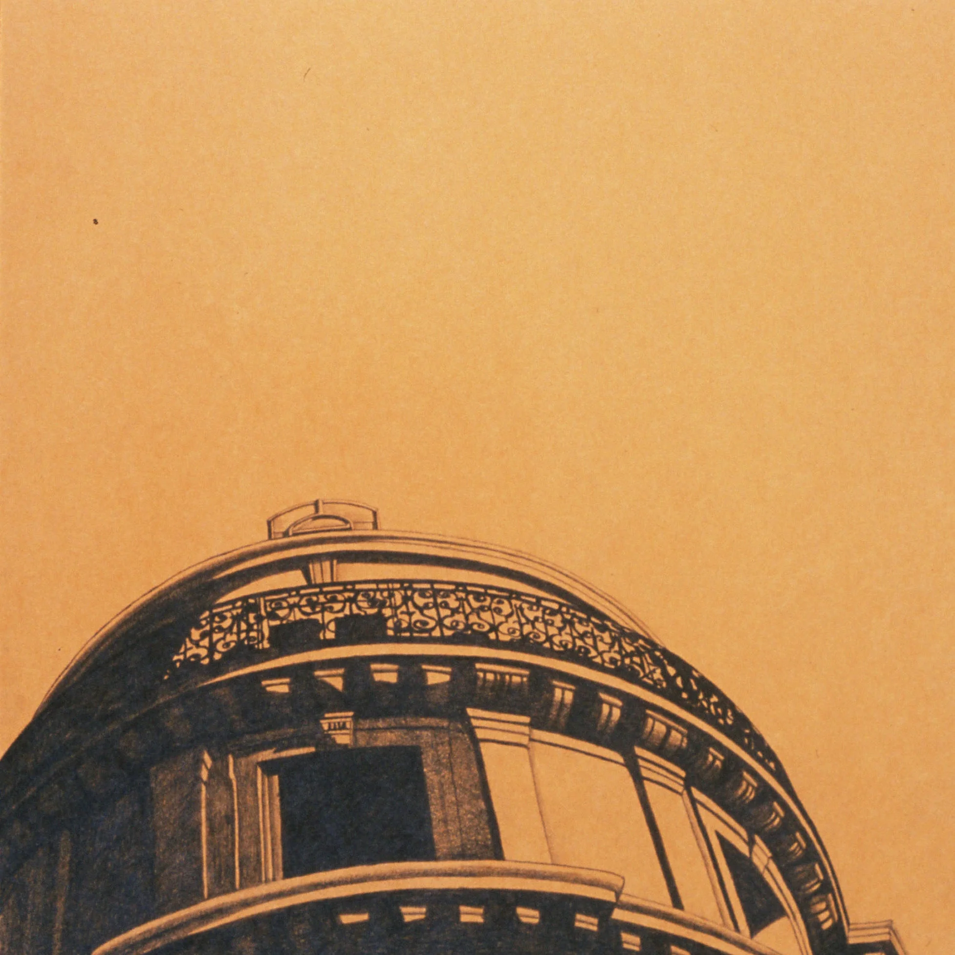  Untitled IV, 10"x10", 1995, Graphite and Oil Pigment on Paper, Private Collection 