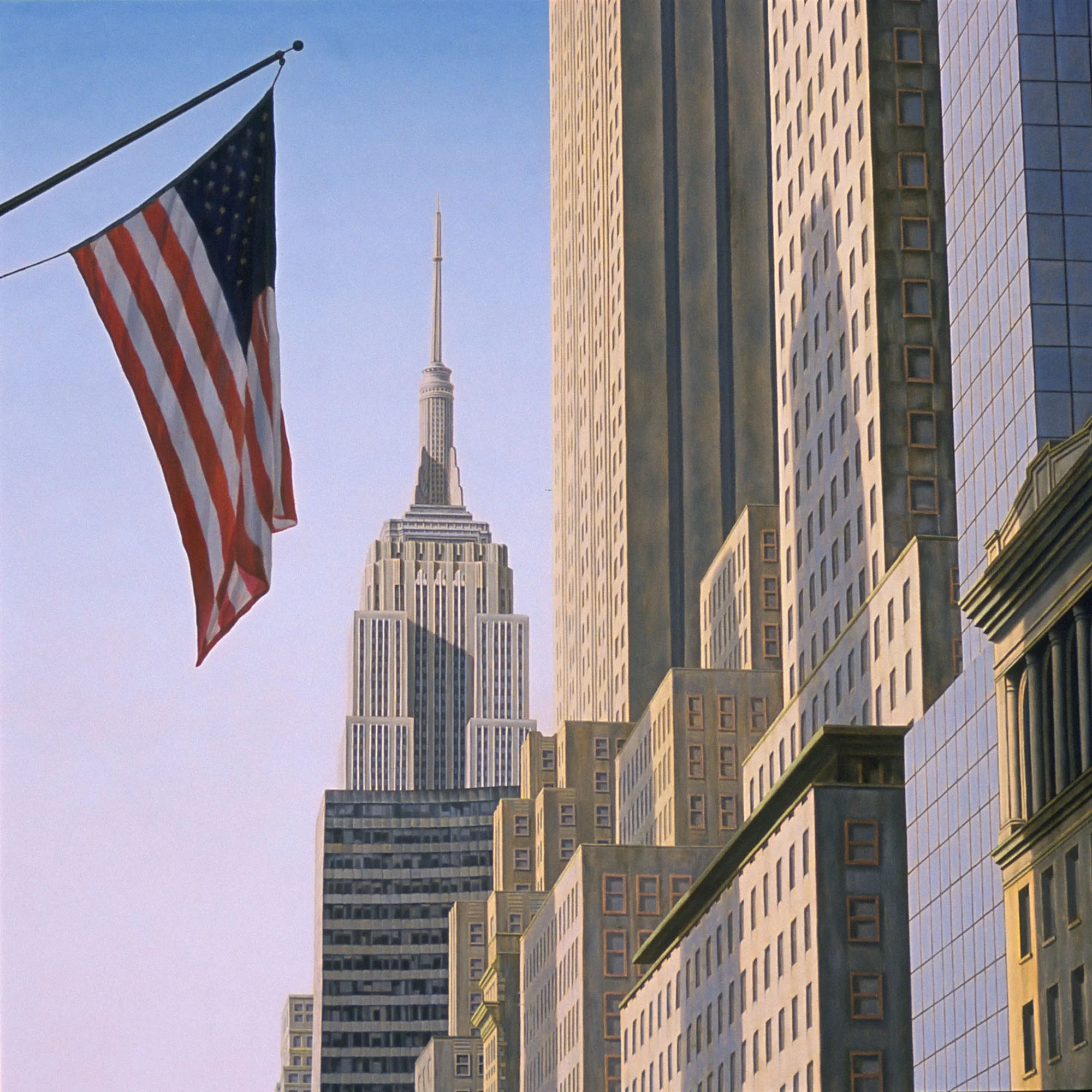  Empire State, 24"x24", 2008, Oil on Panel, Collection: Oliver and Patricia Blanc, France 