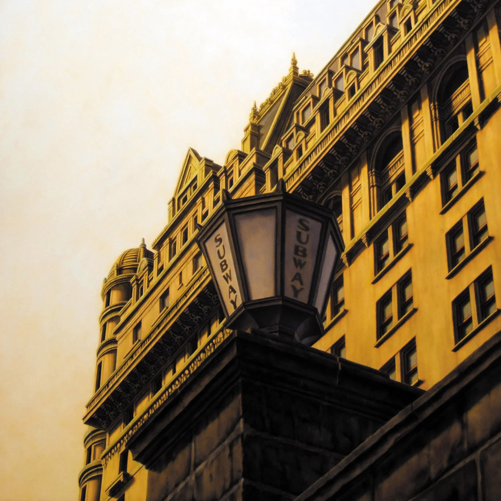  The Plaza A.M., 14"x14", 2008, Oil on Panel, Private Collection 