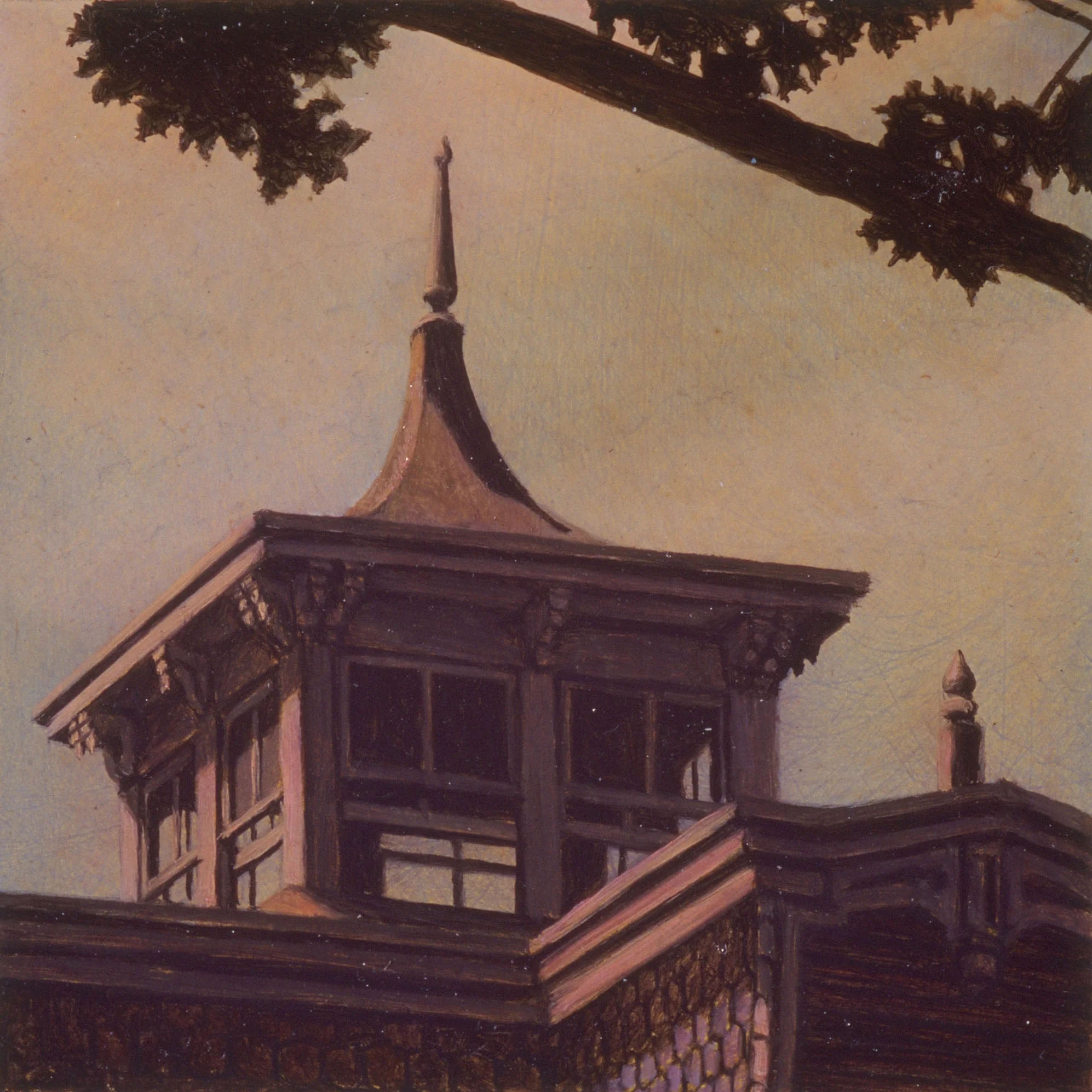  Cold Spring Harbor, 2"x2", Oil on Masonite, Collection: James Dewy Watson, IL 