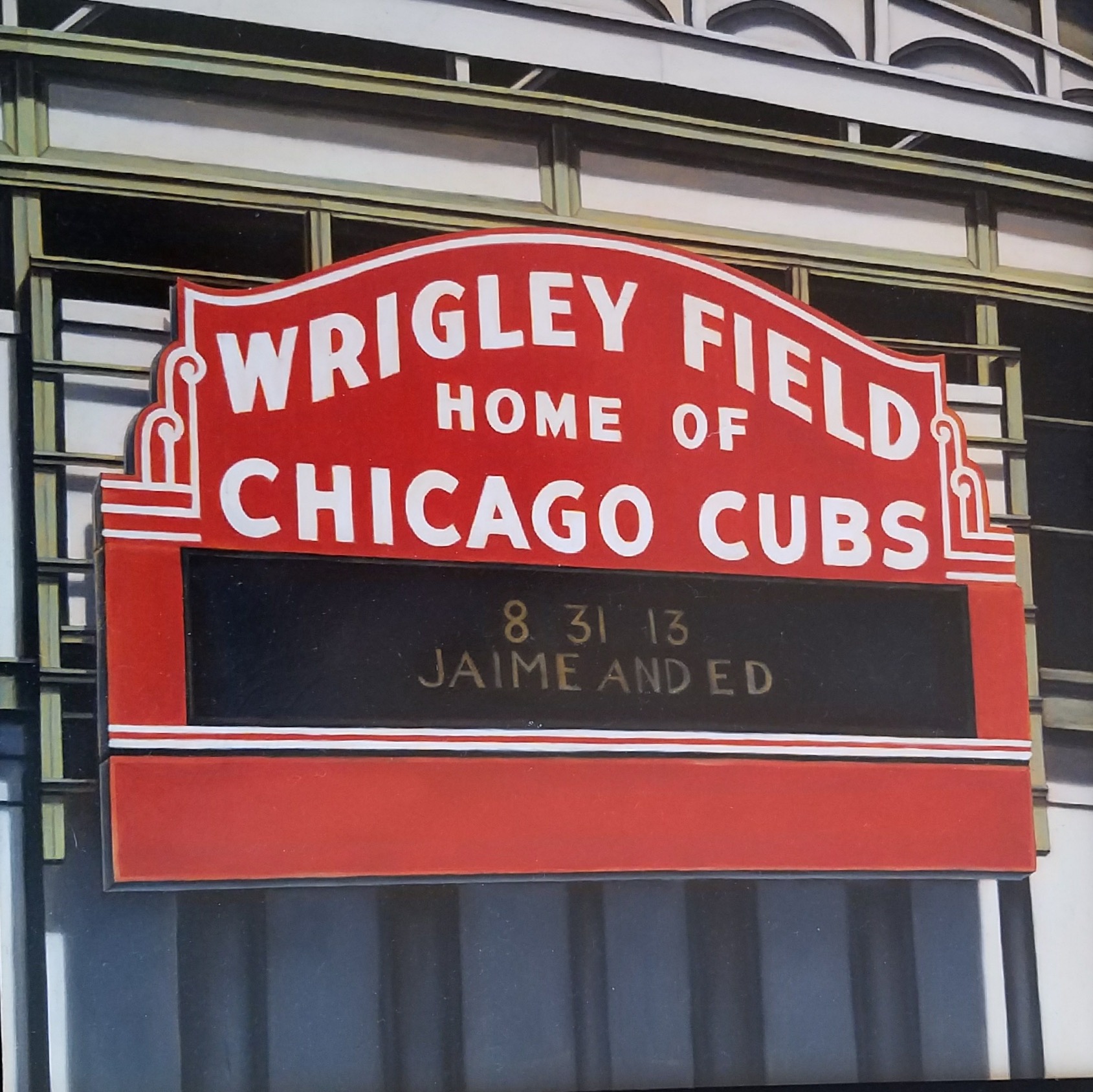  Wrigley, 12"x12", 2013, Oil on Panel, Private Collection 