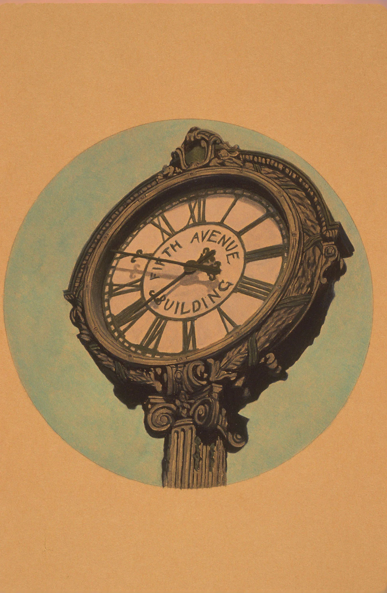  Fifth Avenue Building,&nbsp;6"x6", 1992, Oil on Paper, Private Collection 