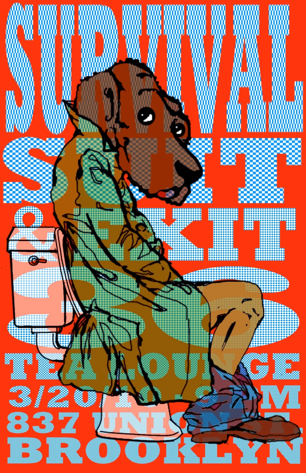 "McGruff" Poster Design for the band Survival Suit 