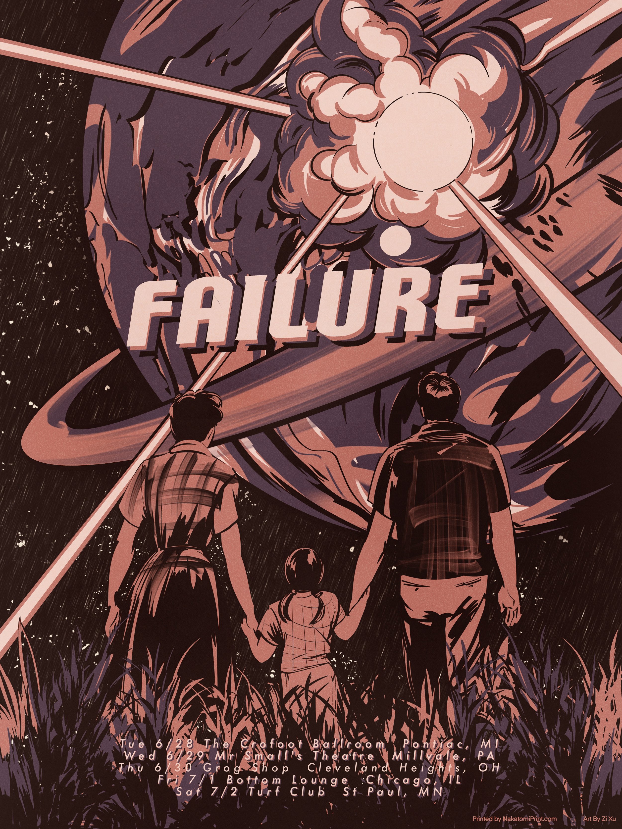   Failure - 2022 Tour Poster   Client: Failure &amp; Nakatomi, Inc. (officially licensed) 