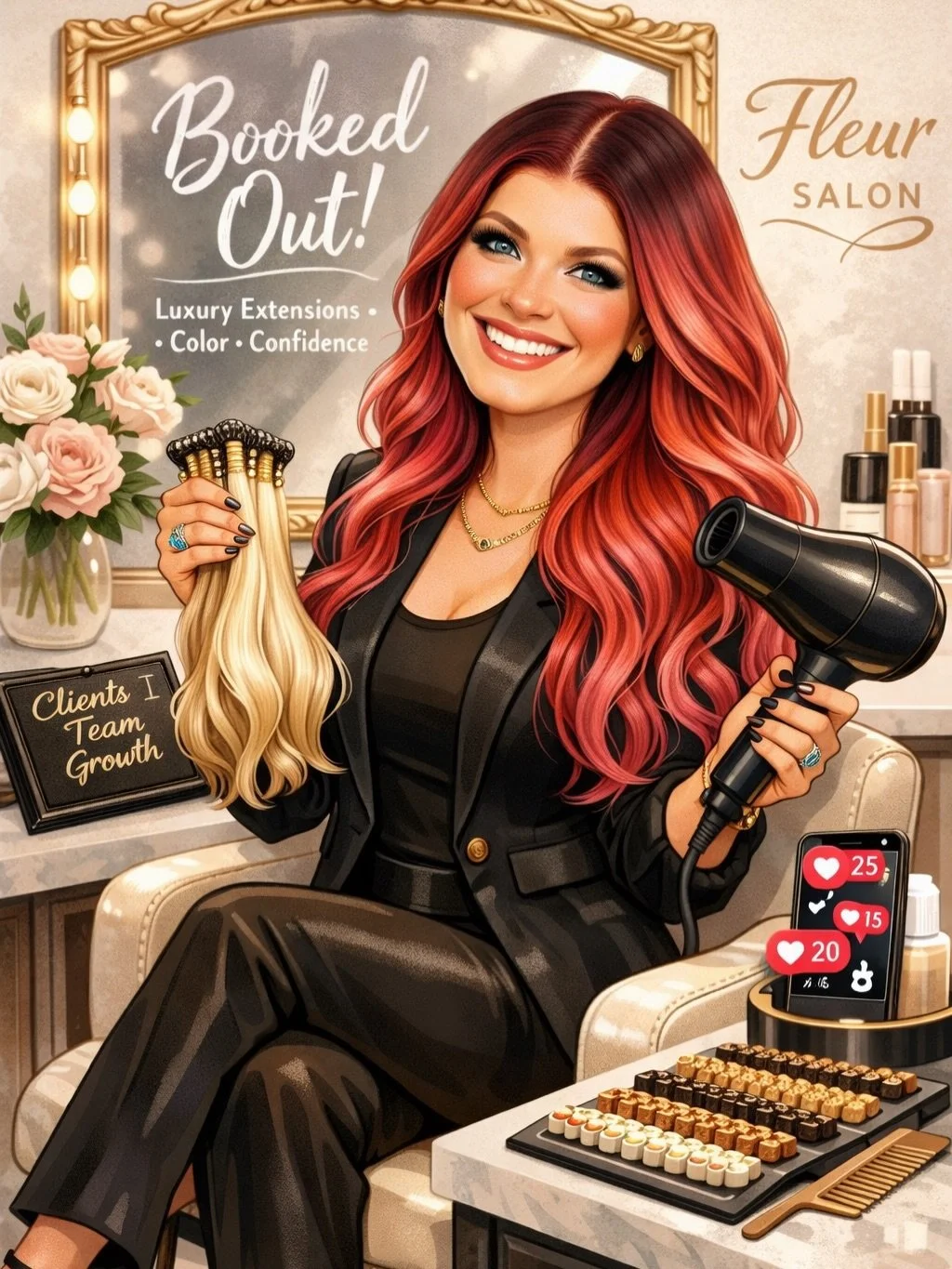 I had to jump on this trend 😂. I definitely think it could&rsquo;ve been more colorful&hellip; 🤔 So, I asked for that and got the second photo. Thoughts? 

This was my prompt: &ldquo;Create a caricature of me and my job based on everything you know