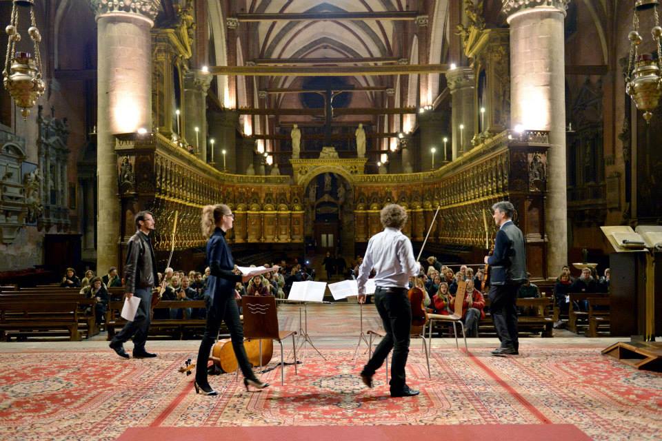 Formalist Quartet (Andrew McIntosh, Ashley Walters, Andrew Tholl, and Mark Menzies) at Basilica di Santa Maria Gloriosa dei Frari in Venice, Italy