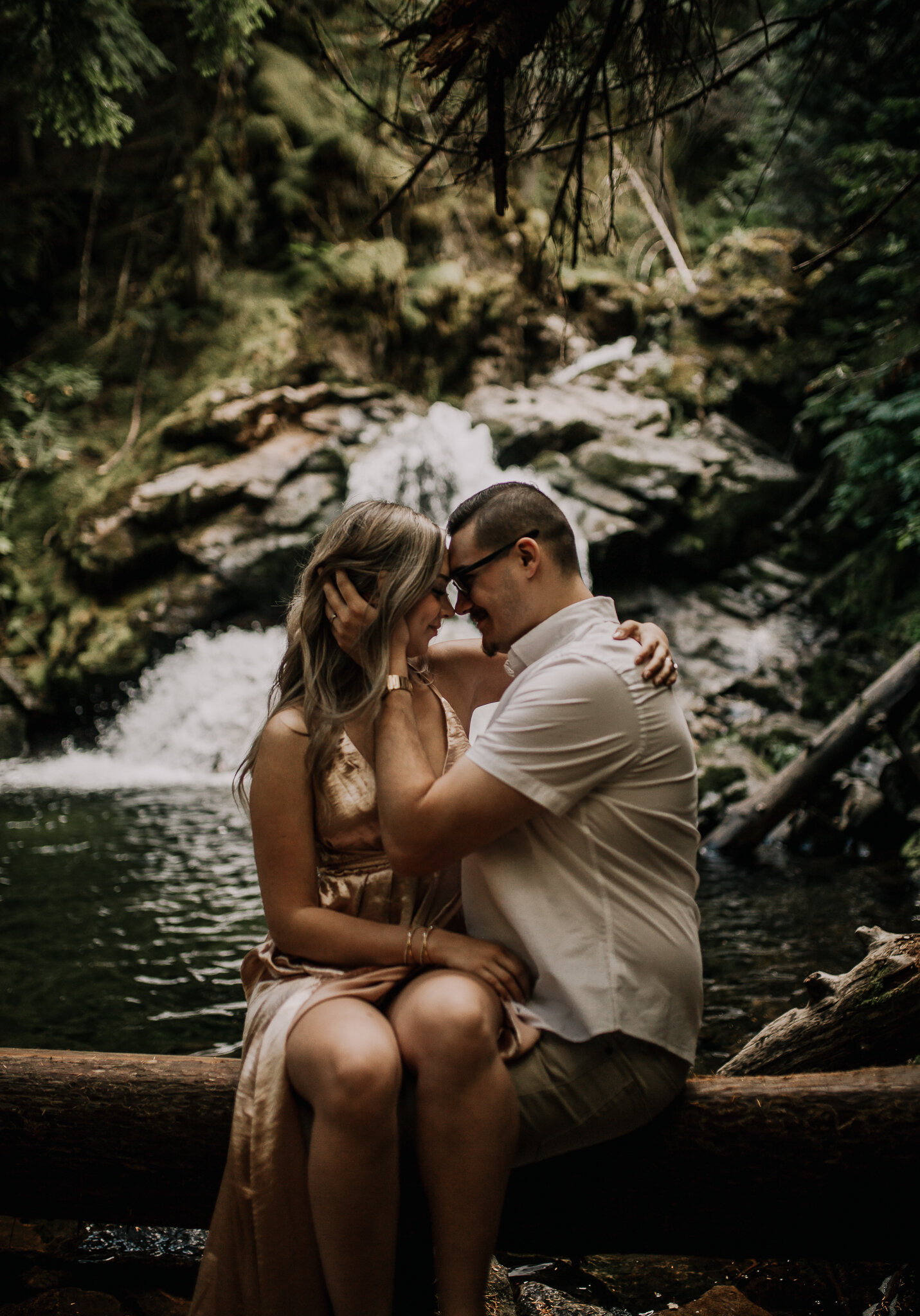  Idaho engagement session at Snow Creek Falls in Bonners Ferry 