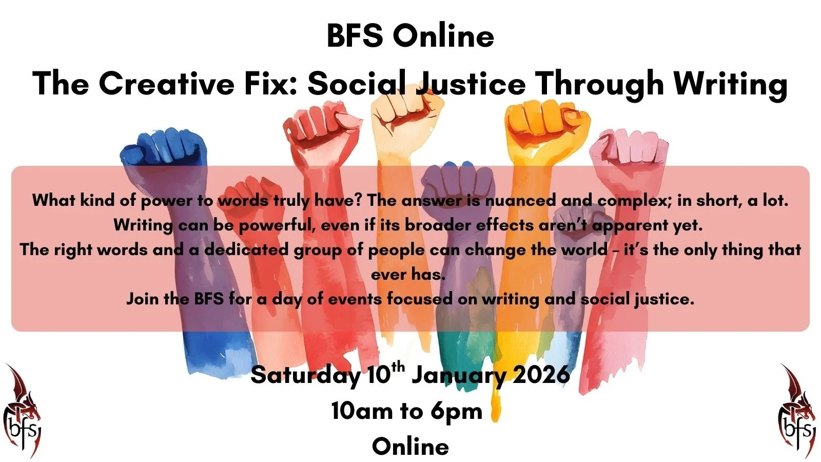 BFS Online - The Creative Fix: Social Justice Through Writing