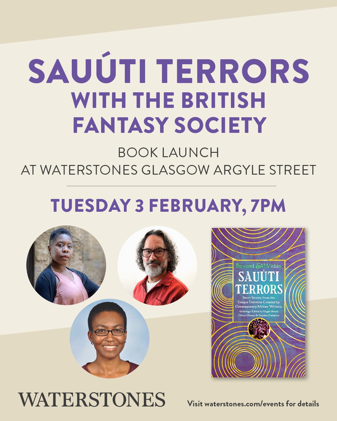 Presenting Sauuti Terrors at Waterstones Argyle Street