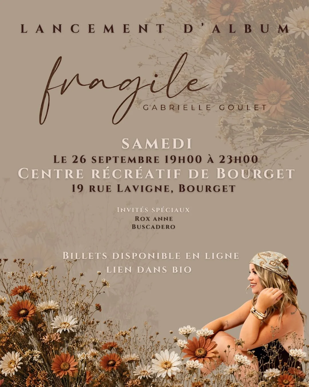 Gabrielle Goulet Album Release (Accompanying Opener Rox Anne)