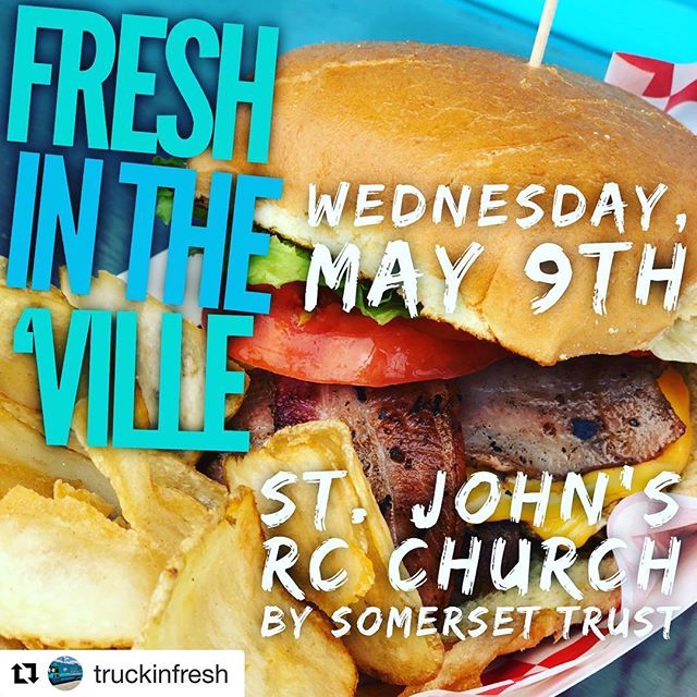 -TOMORROW- we&rsquo;ll be #TruckinFRESH at St. John&rsquo;s Church beside Somerset Trust in Connellsville from 11am-3pm! .
🍔🥗🍇
Check out our current menu online! (link in bio)
.
.
.
.
#FRESH #foodtruck #food #yummy #truckin #connellsville #getyour