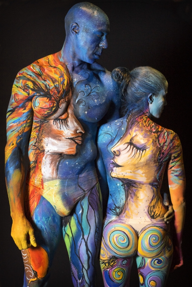 When body painting is applied to the face then it is referred to as face pa...