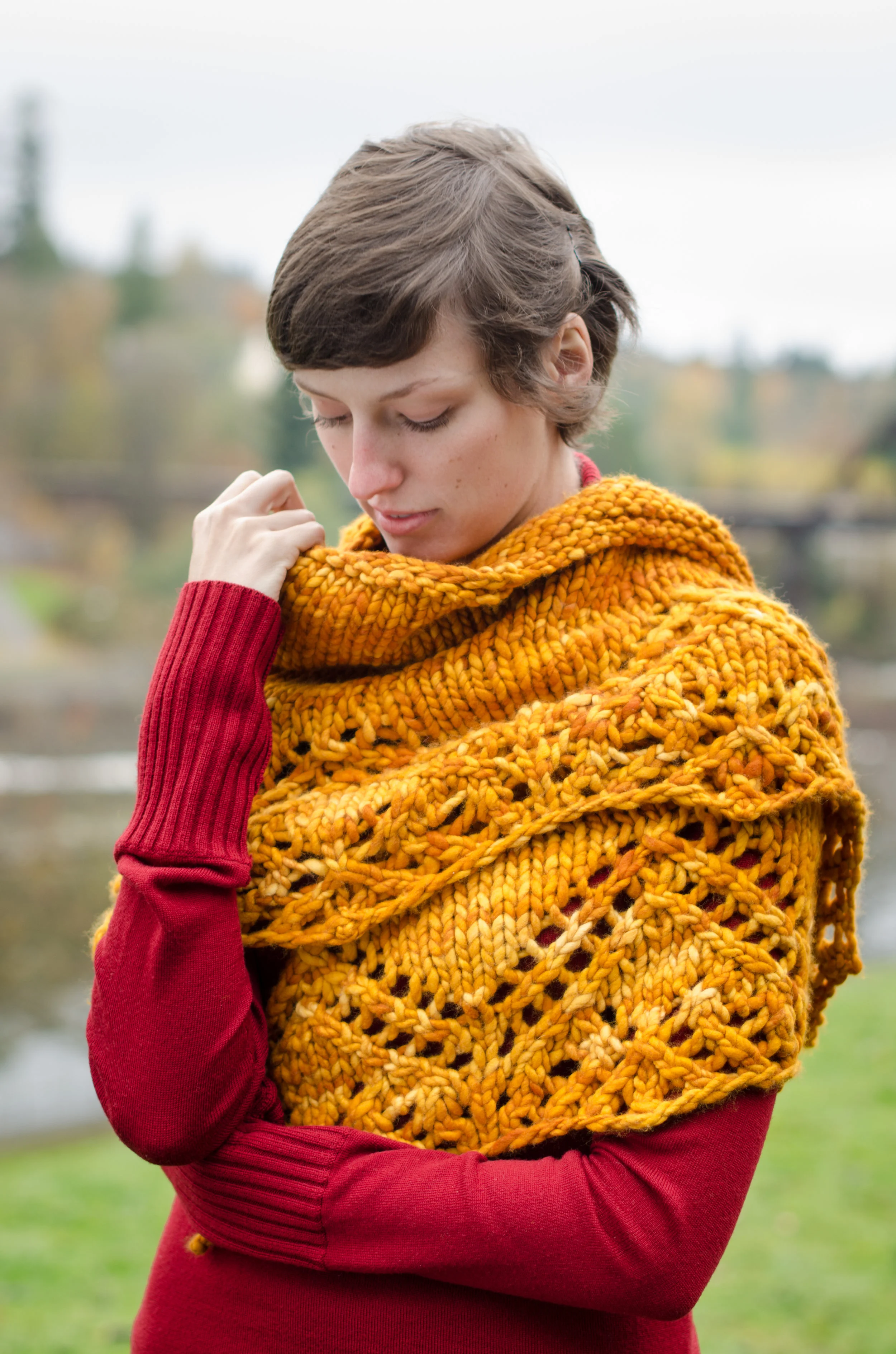 How to Knit a Larger Sentiment Shawl