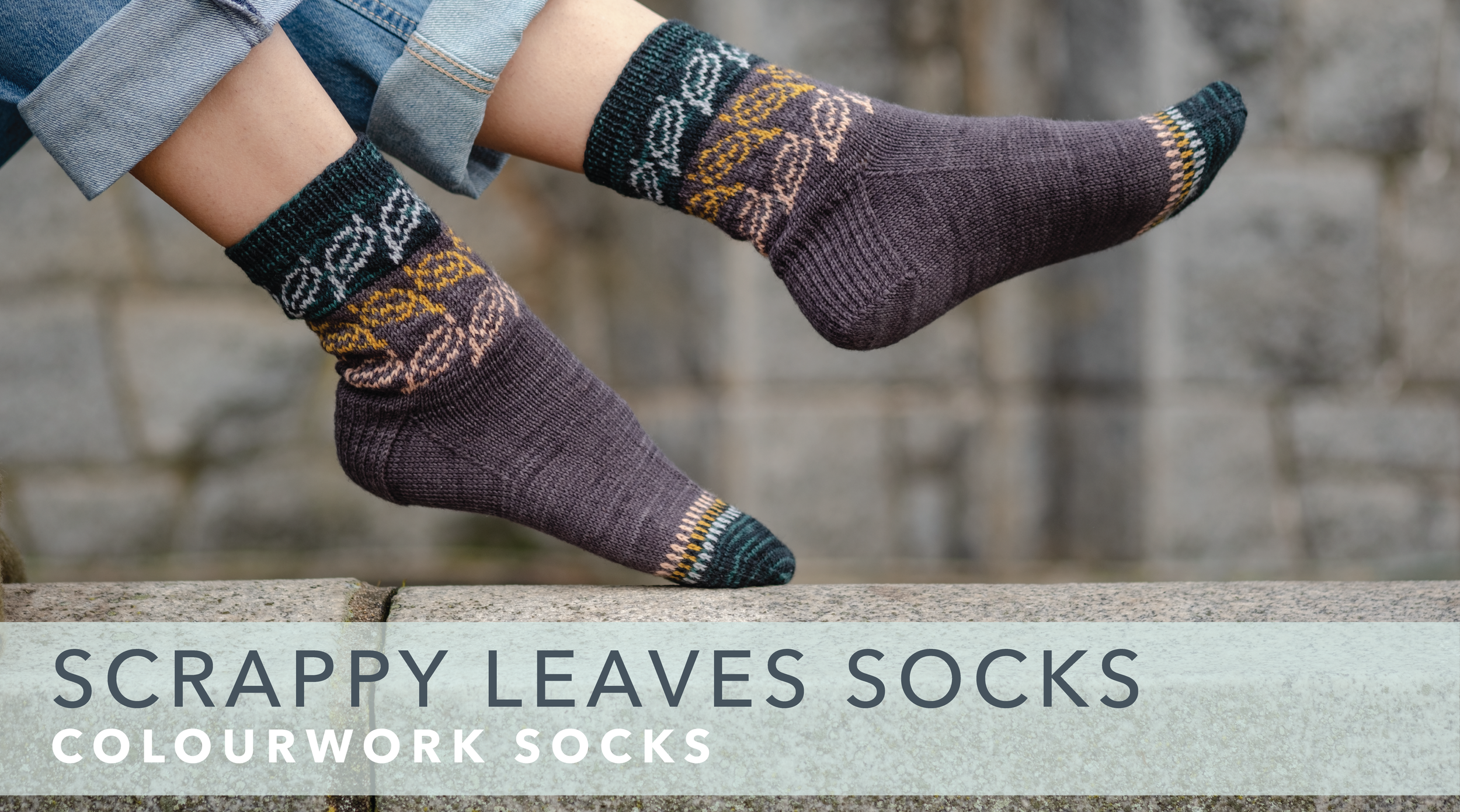 Scrappy Leaves Socks Pattern