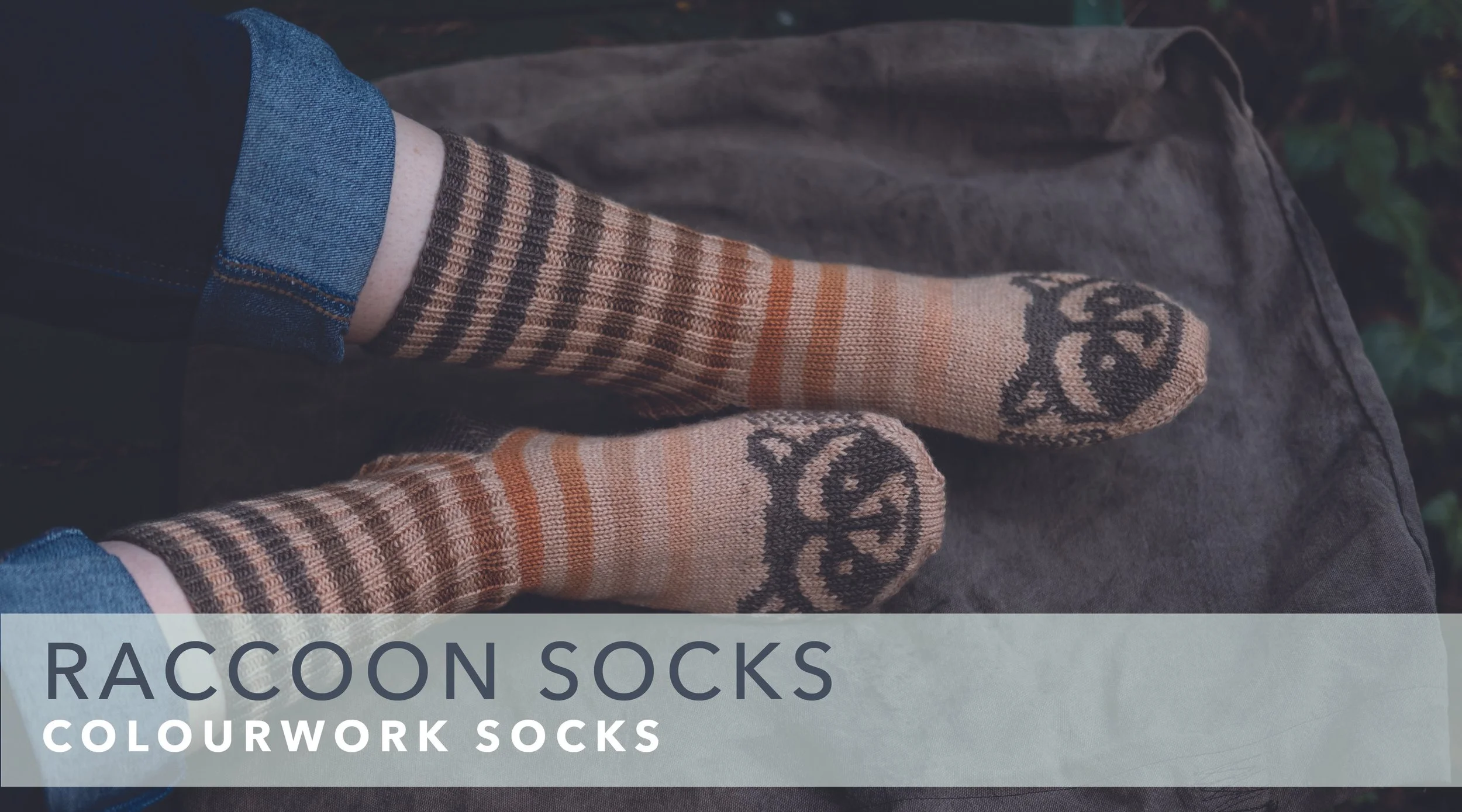 Raccoon Socks Knitting Pattern