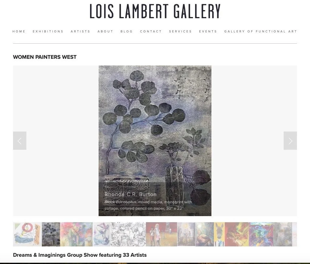 Rhonda Burton Is Featured In The Lois Lambert Gallery in Bergamot Station in Santa Monica