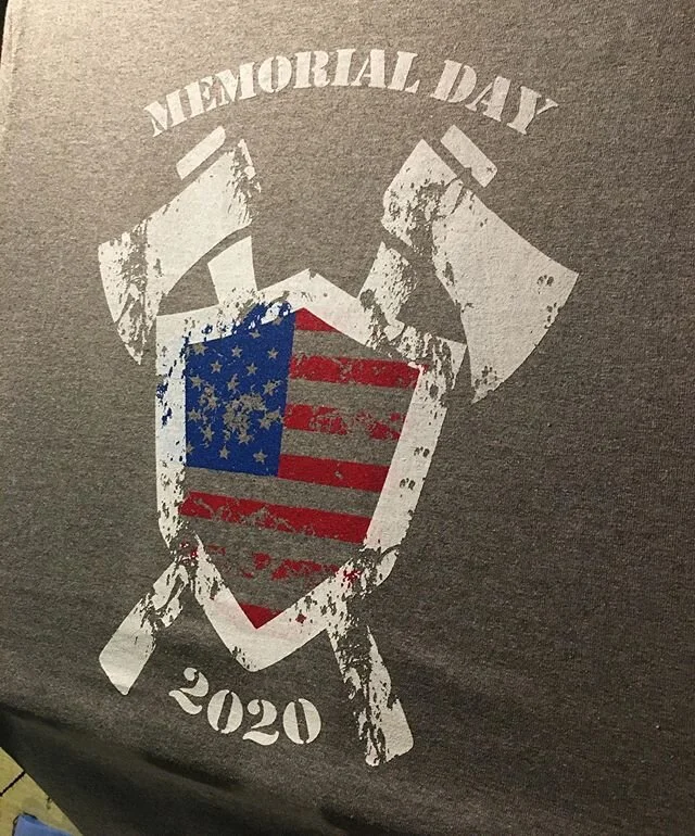 Saturday&rsquo;s project wrapped up! Loved this one so much!! 💪

#memorialday #firefighter #firstresponders #frontlineworkers #facekickedapparel #screenprinting #customshirts #supportlocal #supportsmallbusiness