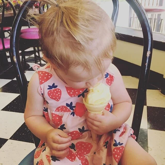 Jullie wanted to take daddy for ice cream ❤️🍦