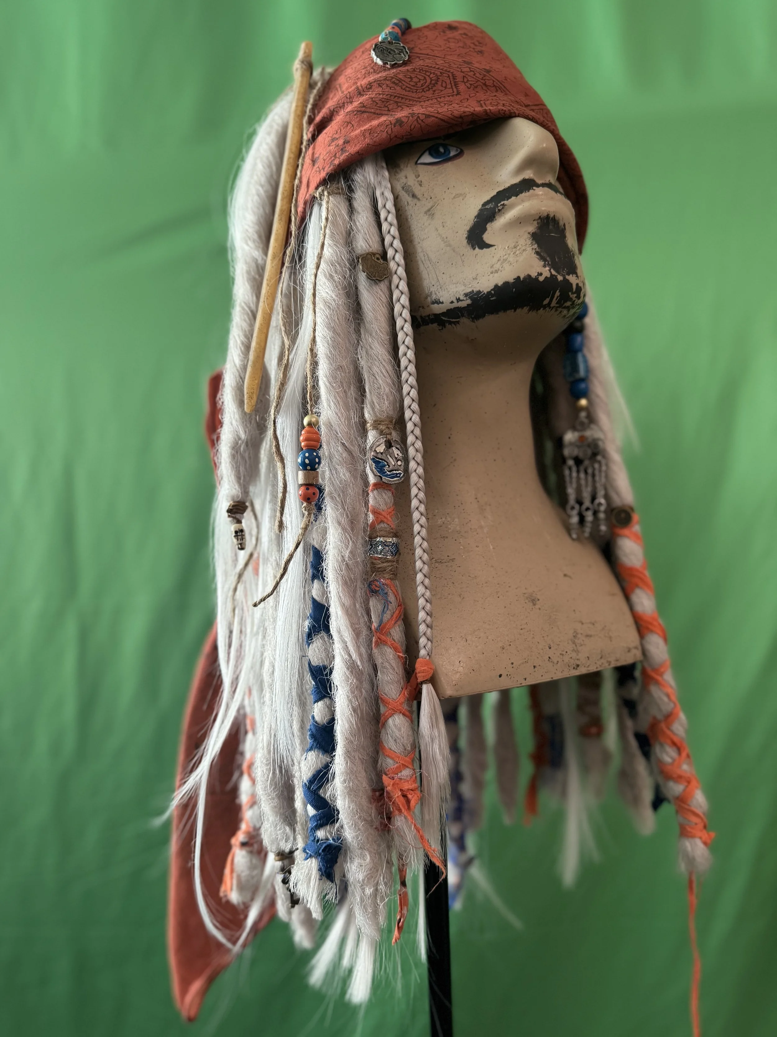 SPORTS TEAM Inspired Jack Sparrow Dreadlock Wig