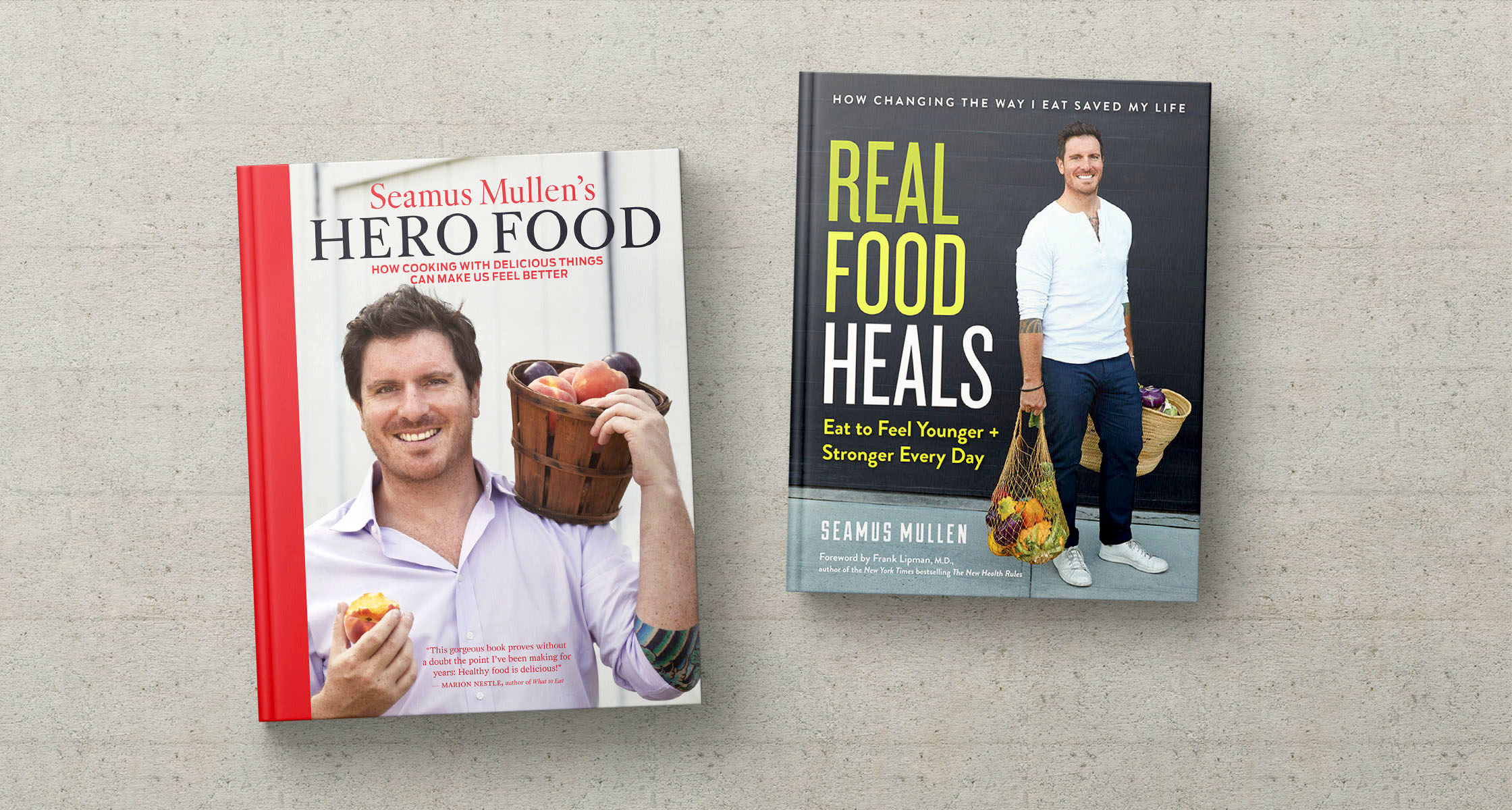 Seamus Mullen's books 'Hero Food' and 'Real Food Heals' for Paleo Diet Nutrition