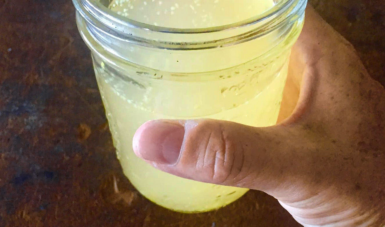thirst-quenching Switchel in a mason jar