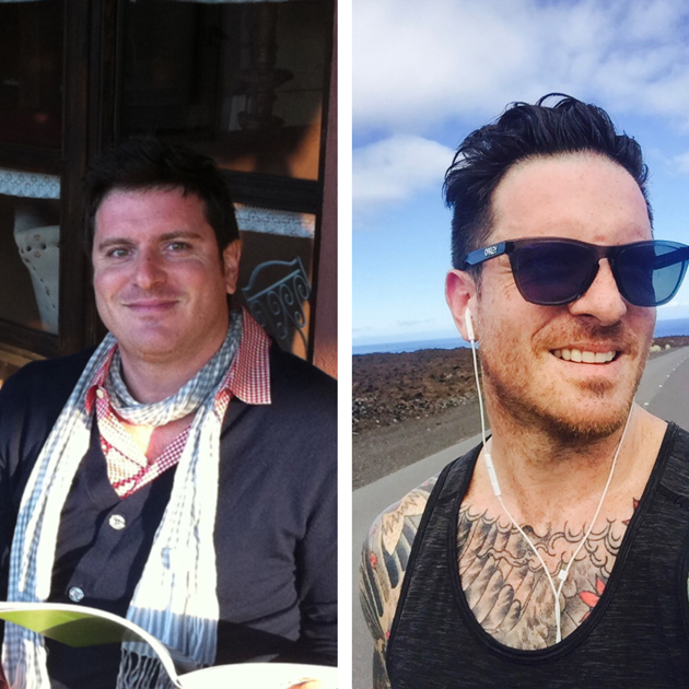 Seamus Mullen before and after his journey to wellness 