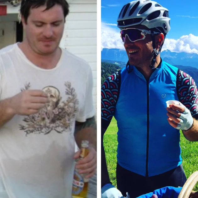 Seamus Mullen before and after changing his eating and workout habits