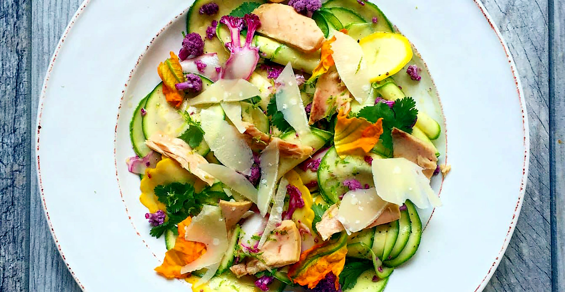 Shaved Summer Squash with Line-Caught Tuna Recipe