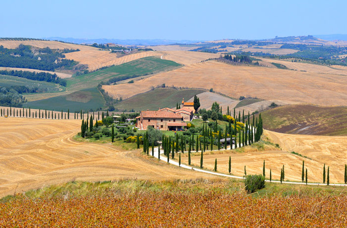Hills and valleys of Tuscany, Italy