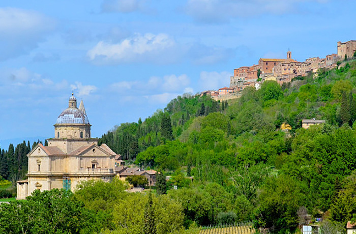 View of a hilltop town in Central Italy