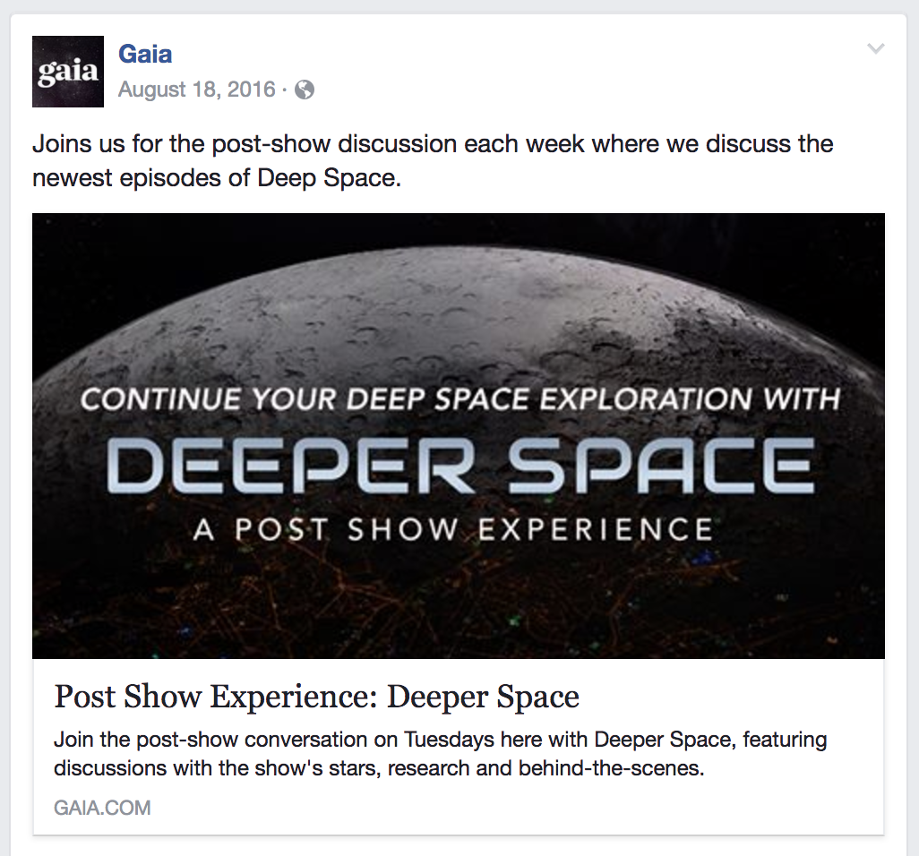 Deep Space Organic Social Post