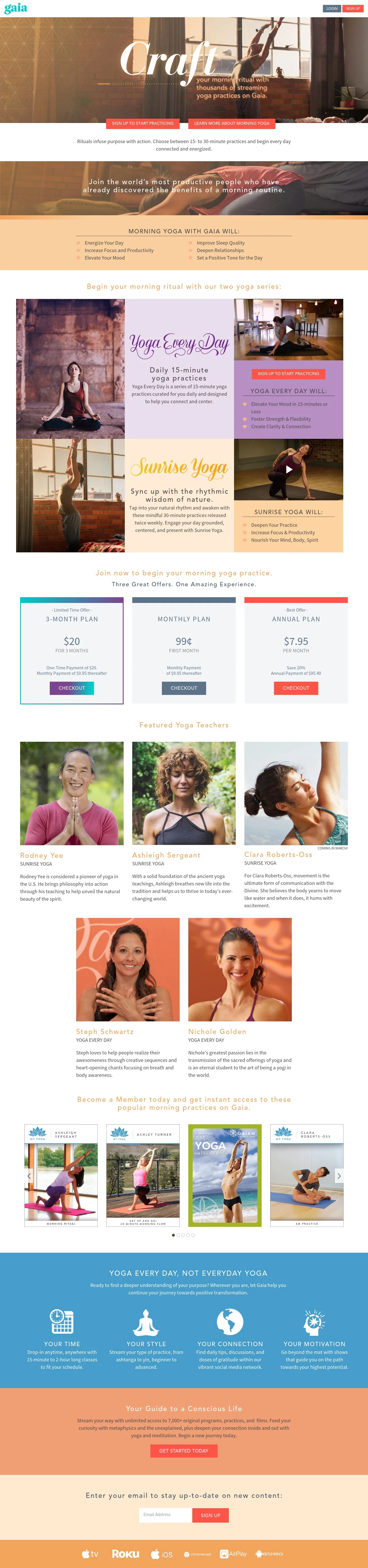 Morning Ritual Conversion Landing Page
