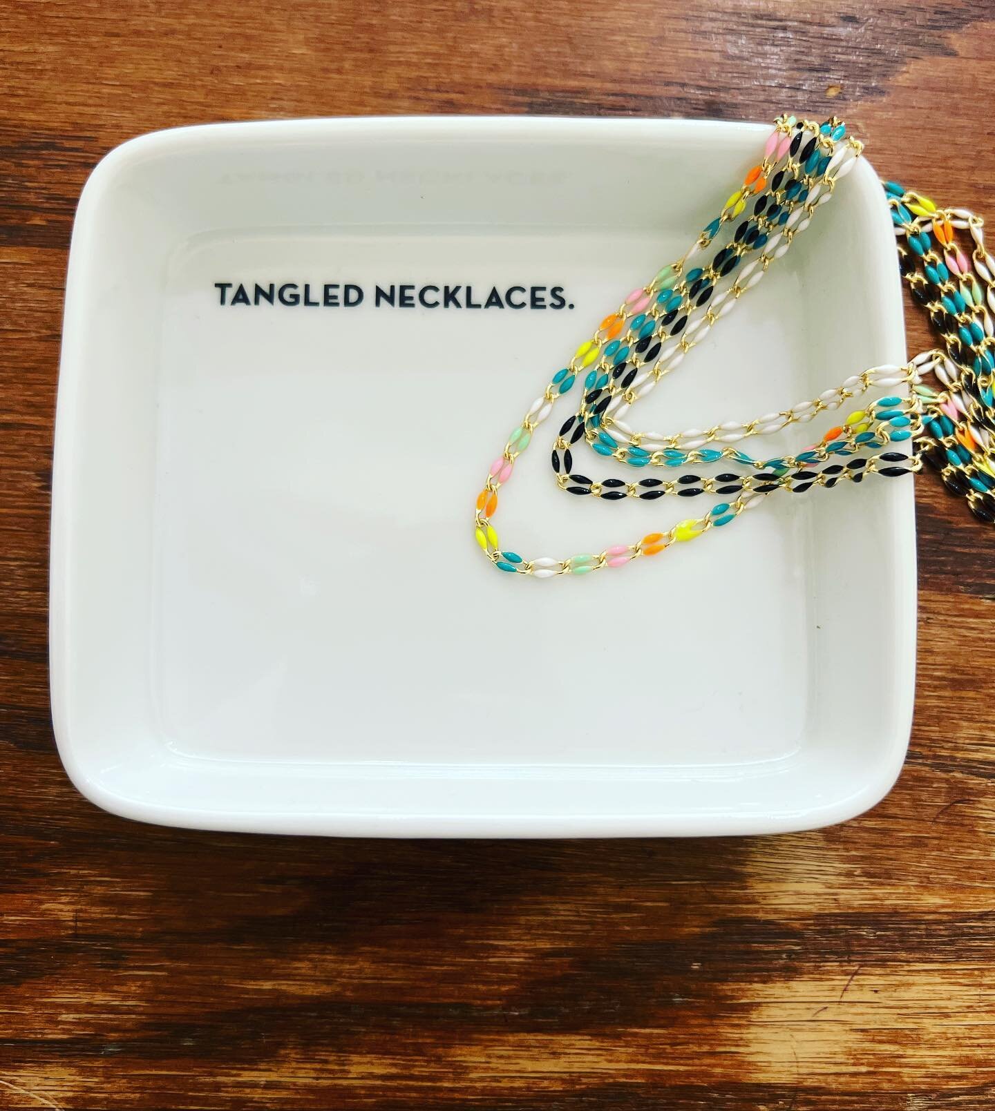 Cute gift idea 💡
Catch-all dish, $16
Necklaces, $32/each