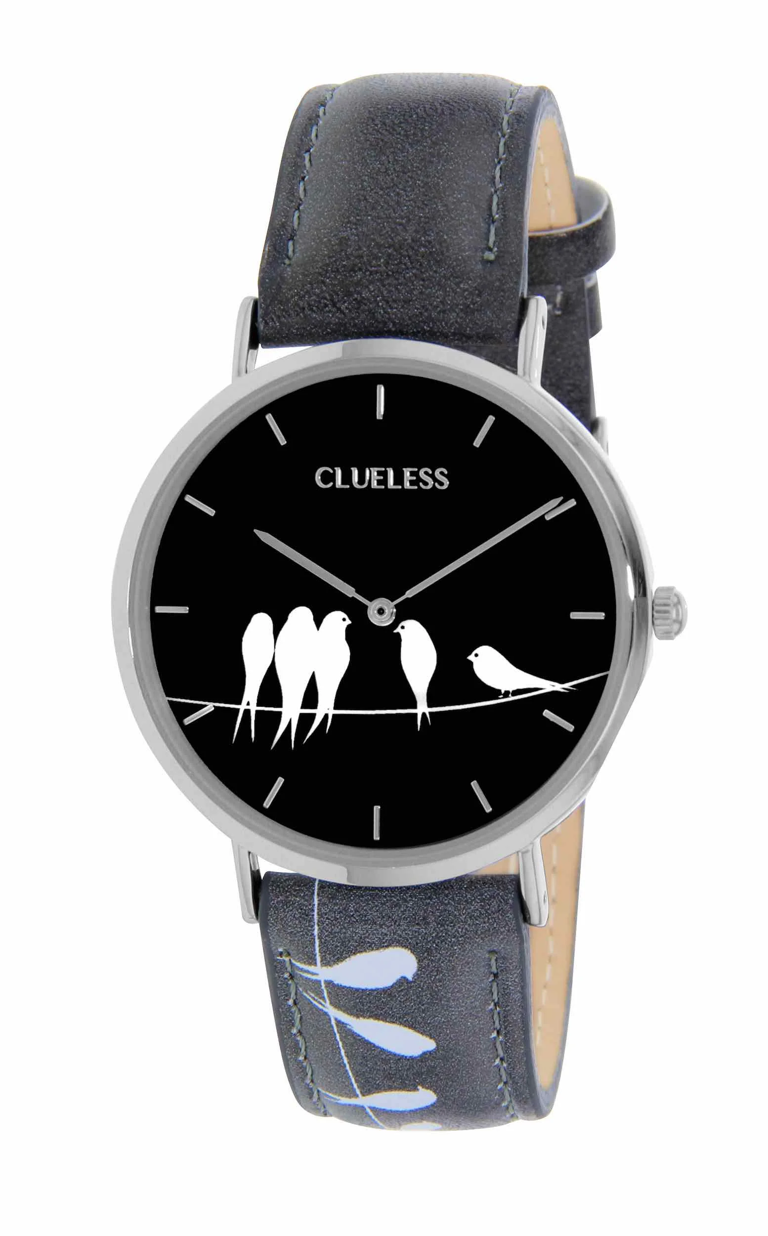 Clueless_Montre_bcl10062_007.jpg | Bracelet noir - Boitier argent - Cadran noir
