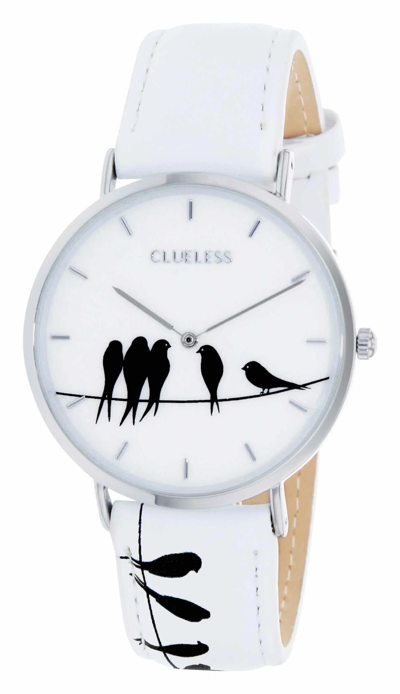 Clueless_Montre_bcl10062_008.jpg | Bracelet blanc - Boitier argent - Cadran blanc