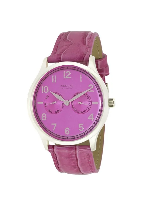 Axcent_Montre_IX13833_515.jpg | Bracelet violet - Boitier argent - Cadran violet