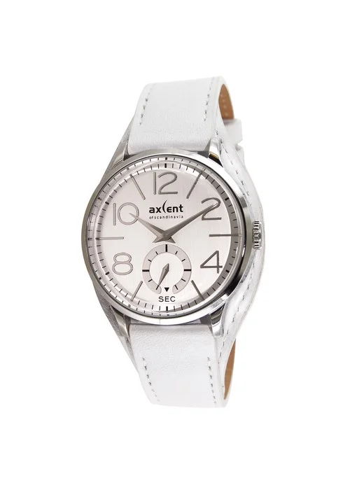 Axcent_Montre_IX22801_661.jpg | Bracelet blanc - Boitier argent - Cadran argent