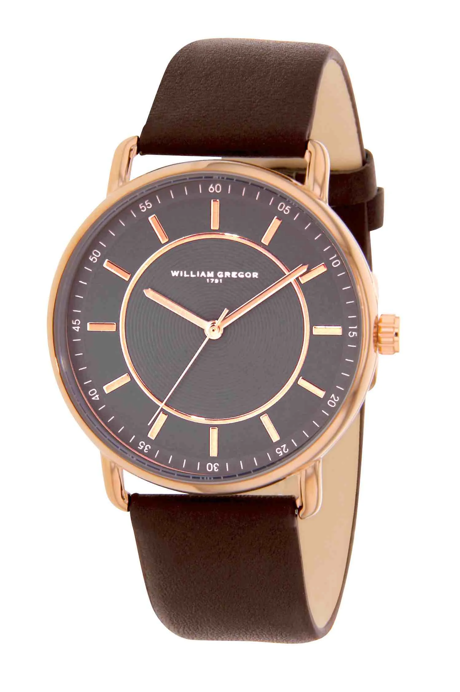 william_gregor_montre_bwg10011g_813.jpg Bracelet marron - Boitier or rose - Cadran gris marron